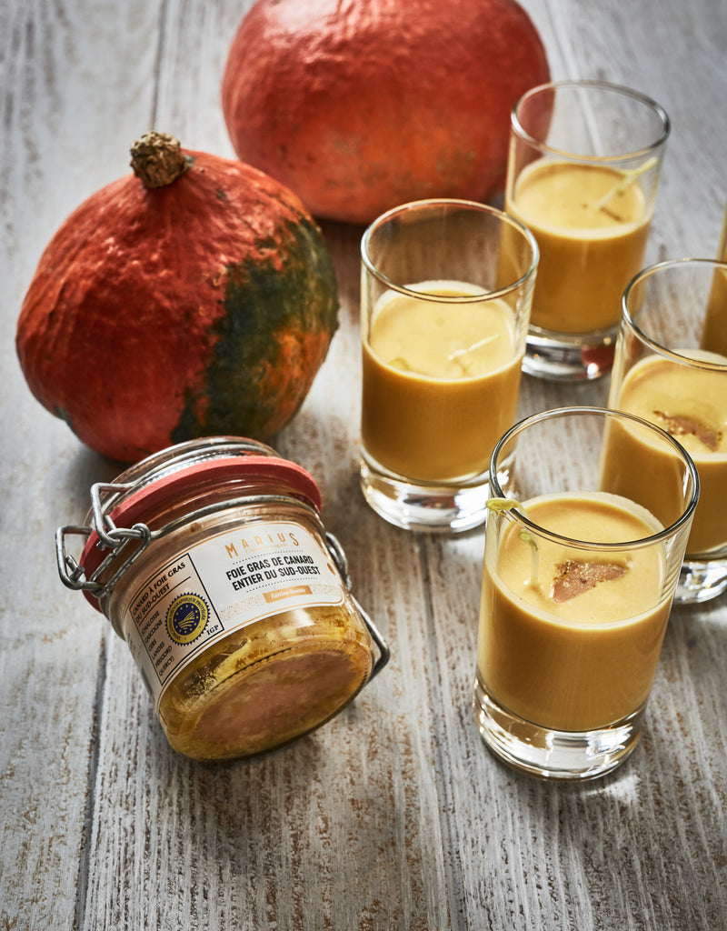 Velouté de potimarron au foie gras