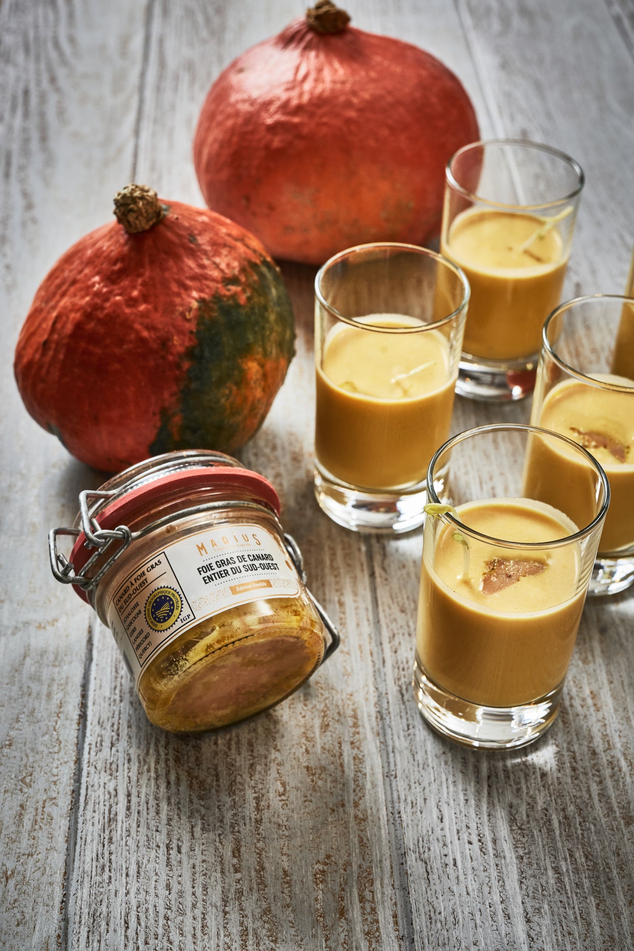 Velouté de potimarron au foie gras