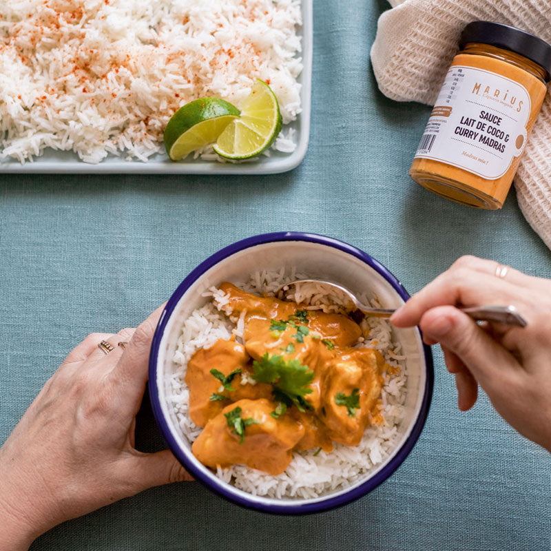 Poulet sauce curry coco