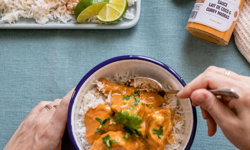 Poulet sauce curry coco