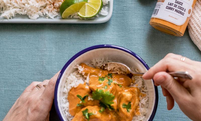 Poulet sauce curry coco