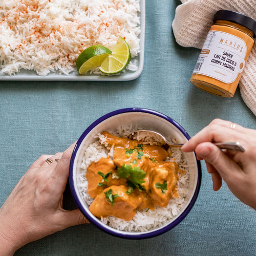 Poulet sauce curry coco