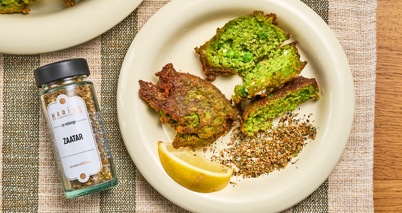 Recette Croquettes aux petits pois, à la feta et au zaatar