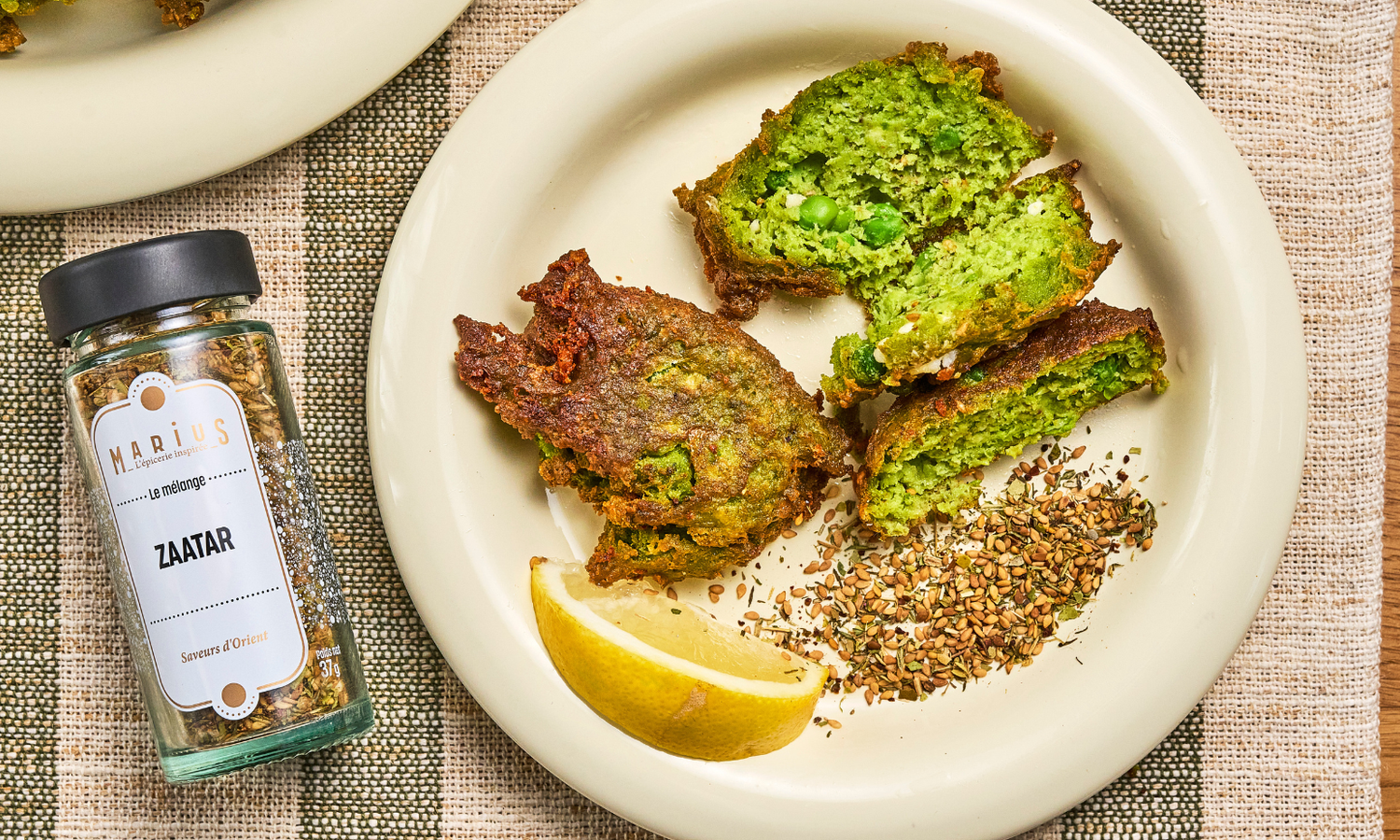 Recette Croquettes aux petits pois, à la feta et au zaatar