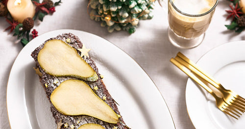 Bûche poires chocolat