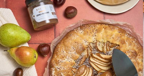 Tarte rustique aux poires et crème de marrons