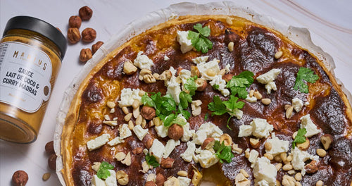 Quiche butternut, curry et feta