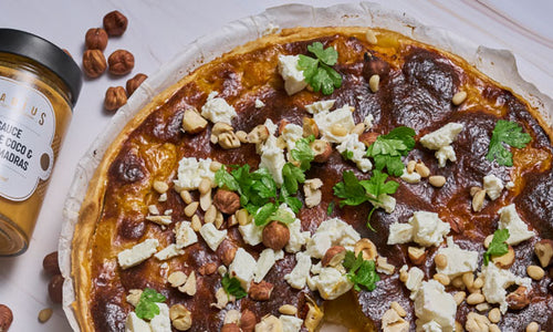 Quiche butternut, curry et feta