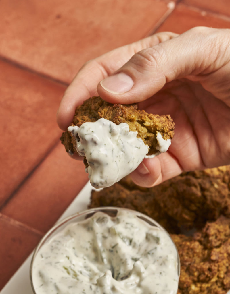 Croquettes d'aubergines et pois chiches