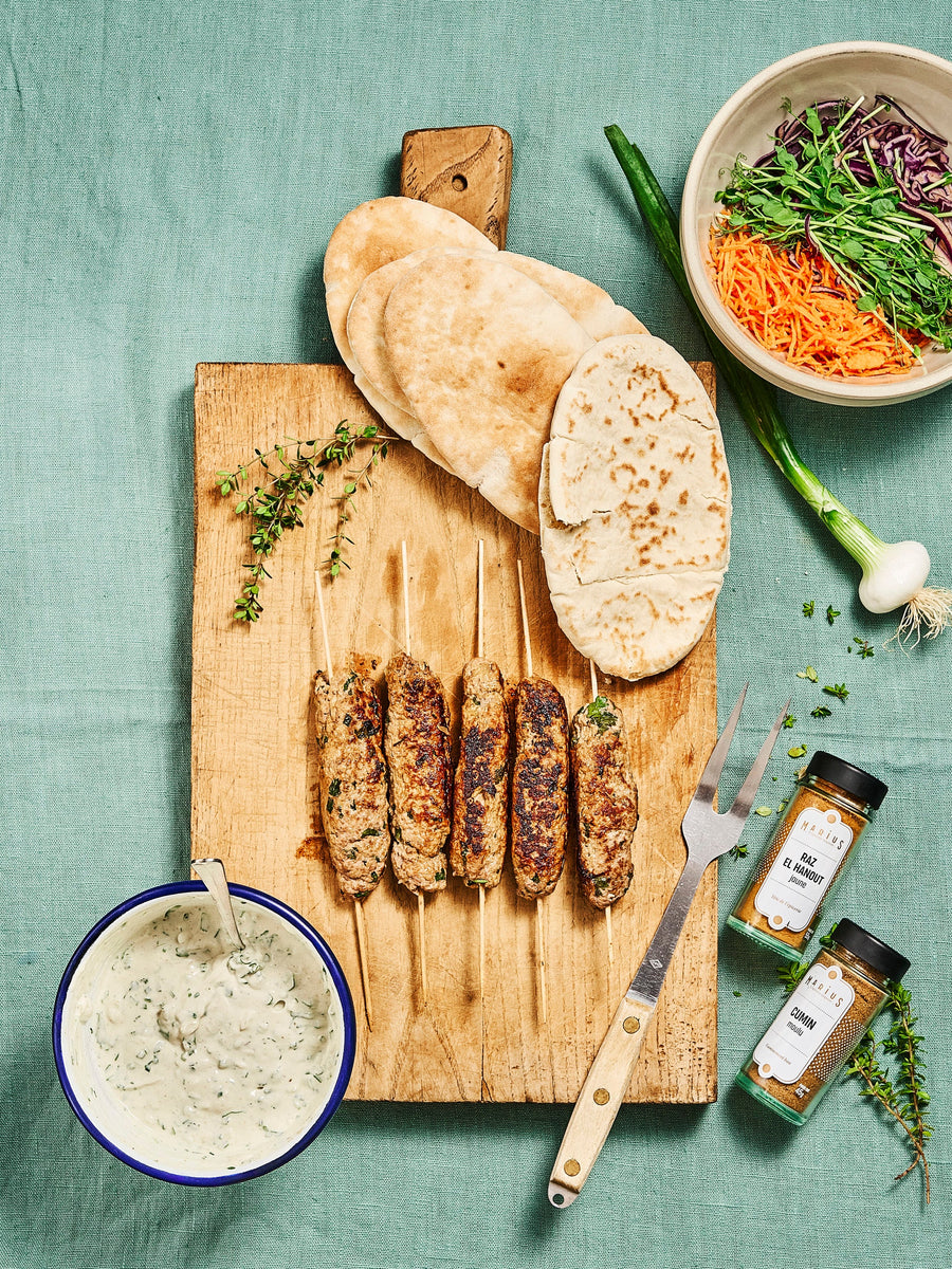 Keftas marocaines au Raz-el-Hanout et sauce blanche
