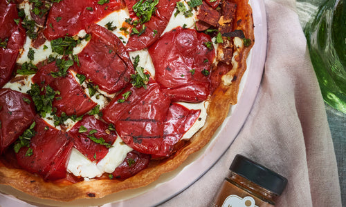 Tarte aux poivrons, chorizo et ricotta