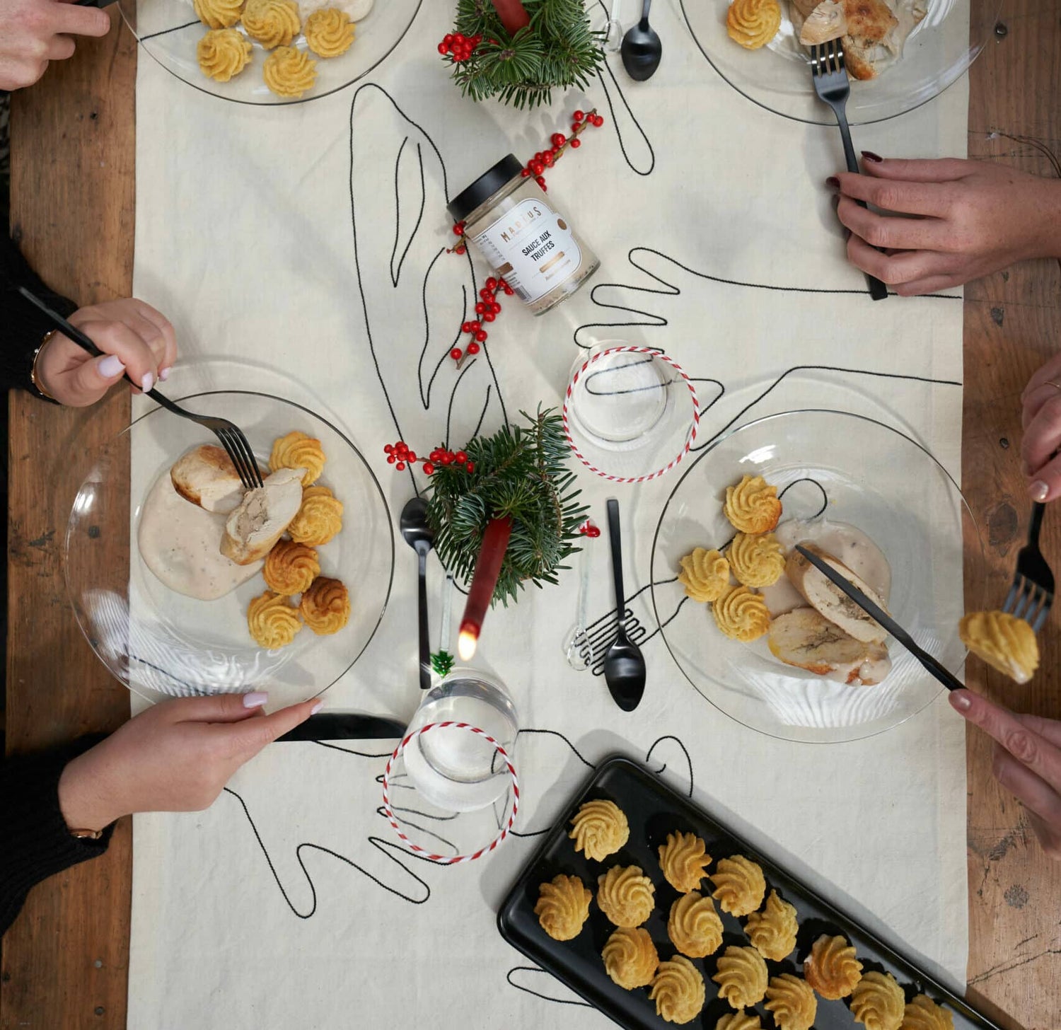 Ballotines de volaille, foie gras et truffes & Pommes duchesse