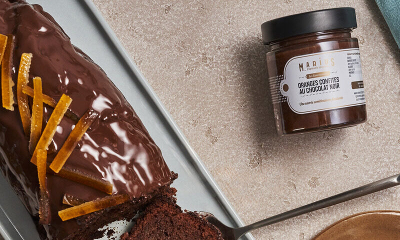 Cake au chocolat et aux oranges confites