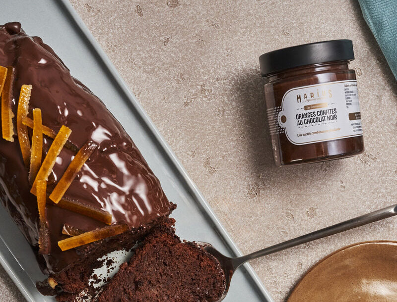 Cake au chocolat et aux oranges confites