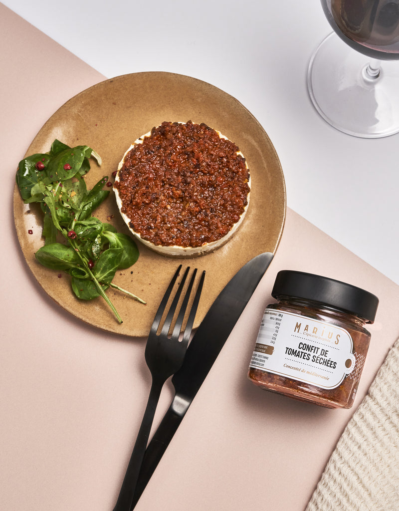 Cheesecake au parmesan et tomates confites