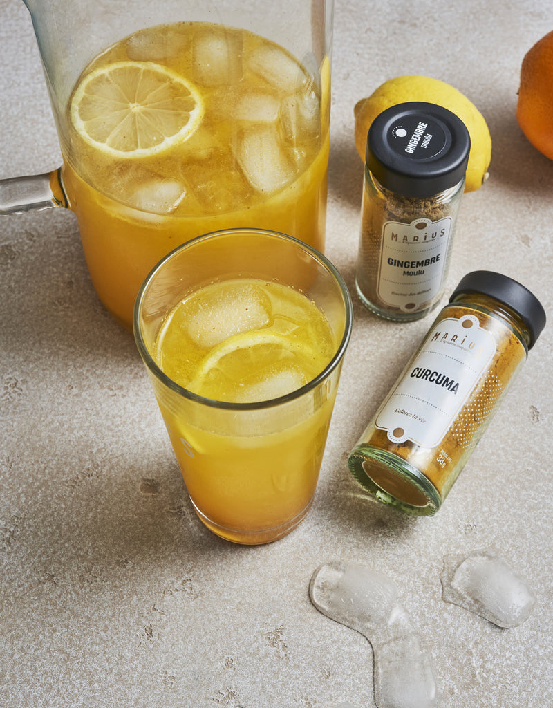 Citronnade gingembre curcuma