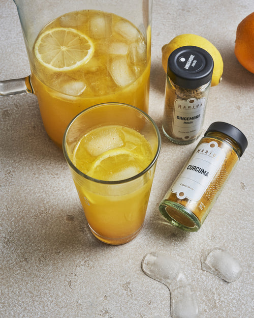 Citronnade gingembre curcuma