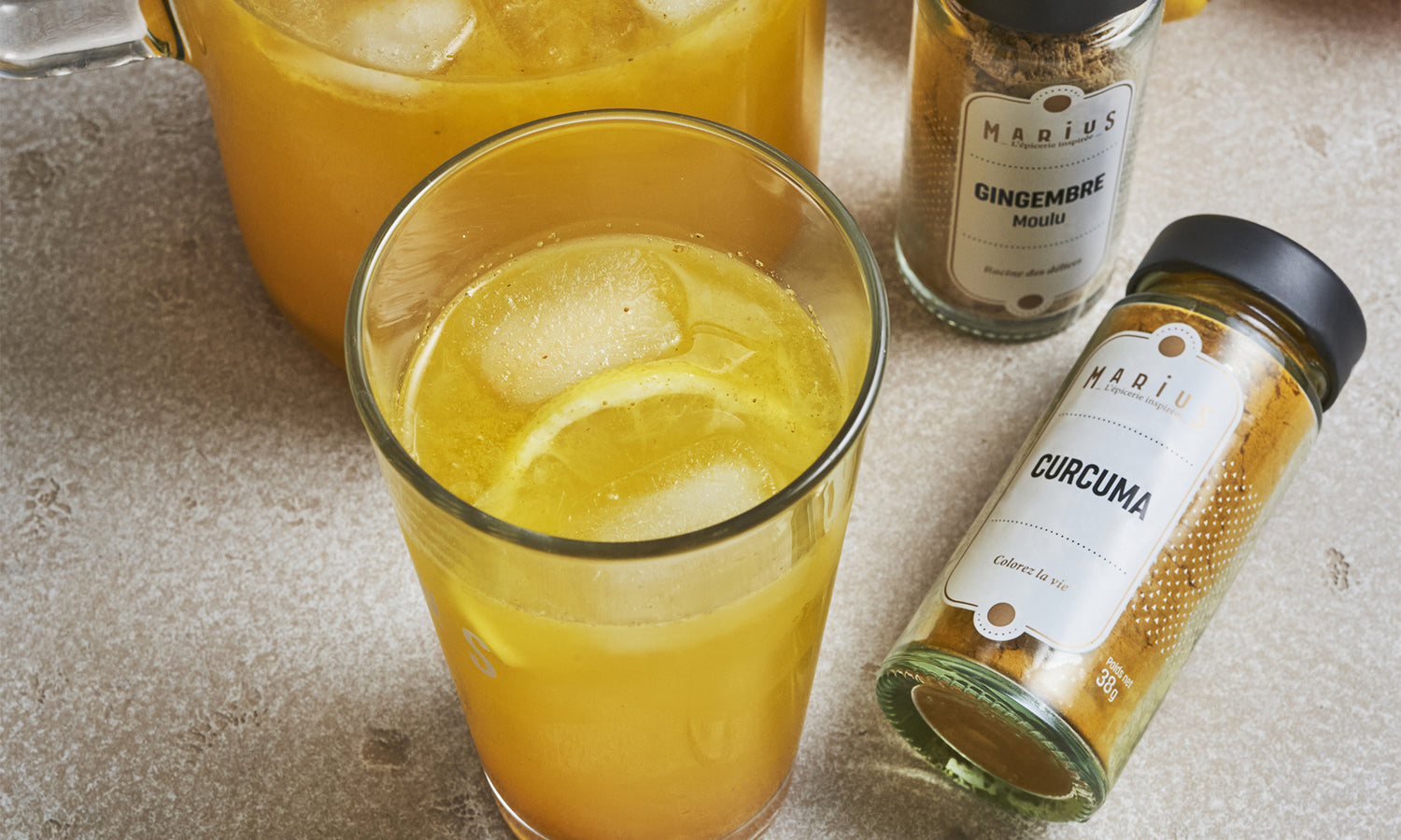 Citronnade gingembre curcuma