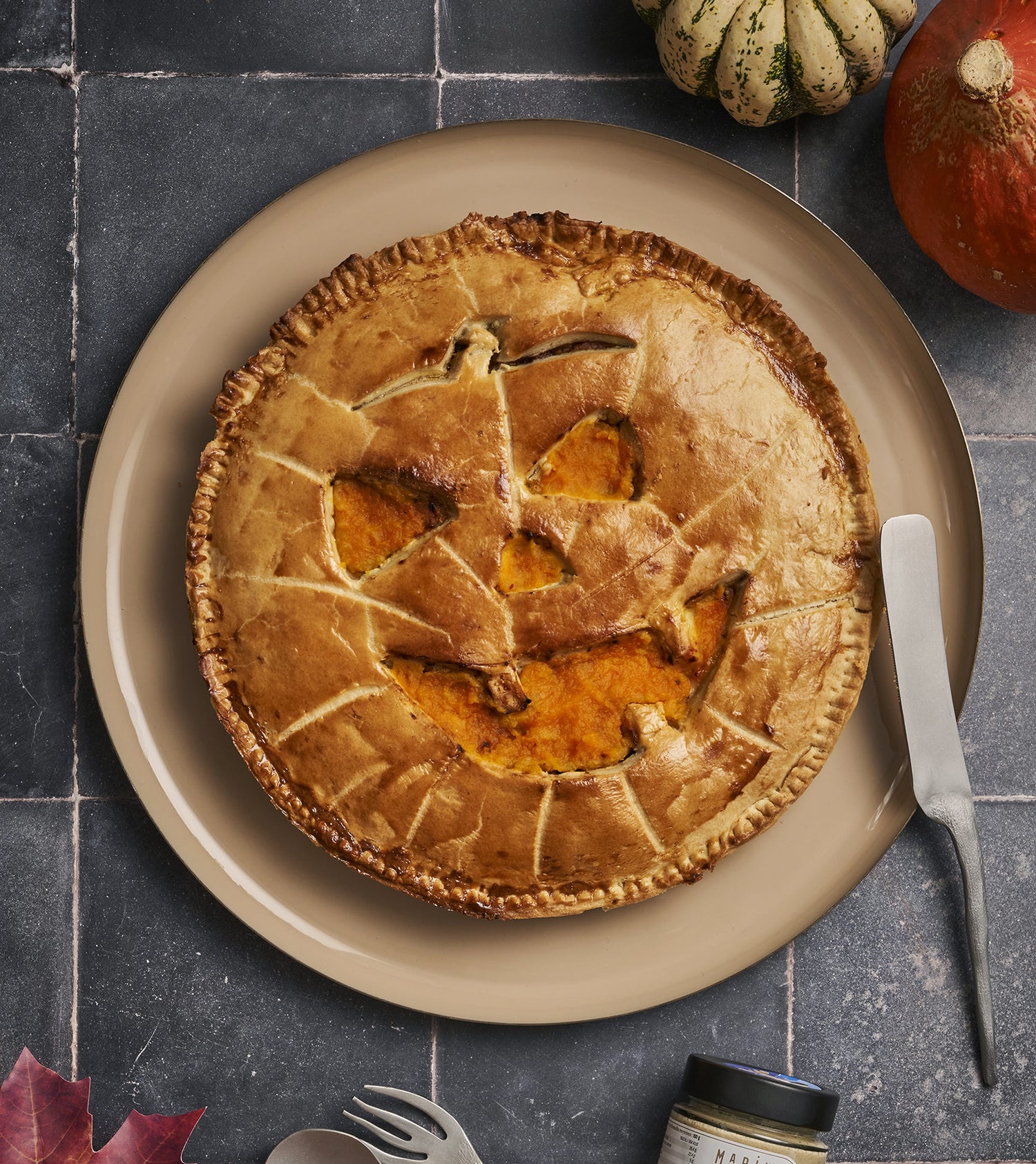 Tourte au potiron et crème de Gorgonzola