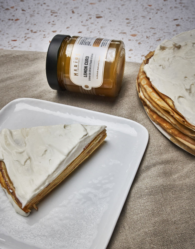 Gâteau de crêpes au lemon curd