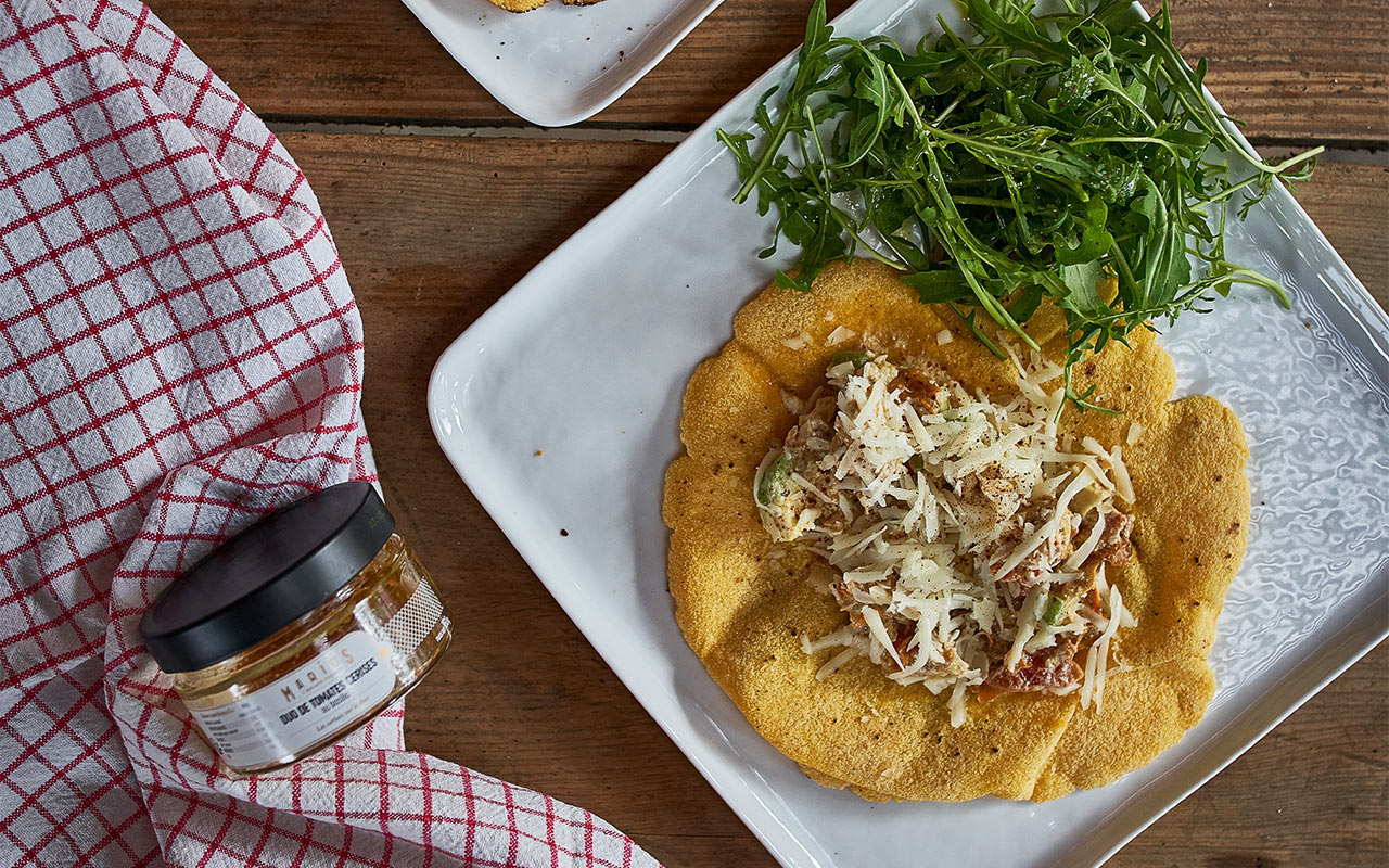 Taloa au thon et tomates confites