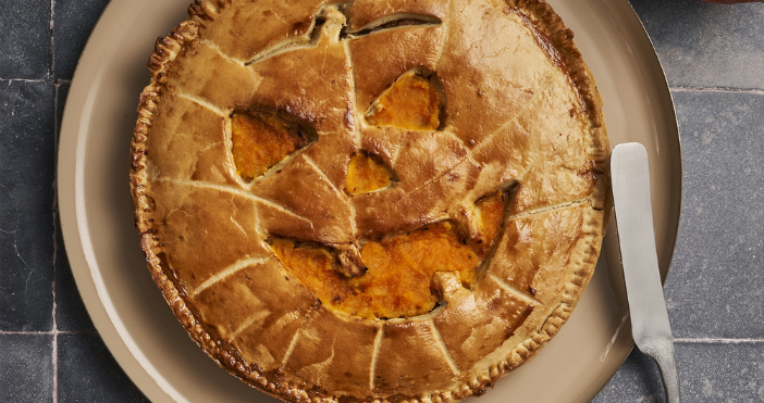 Tourte au potiron et crème de Gorgonzola