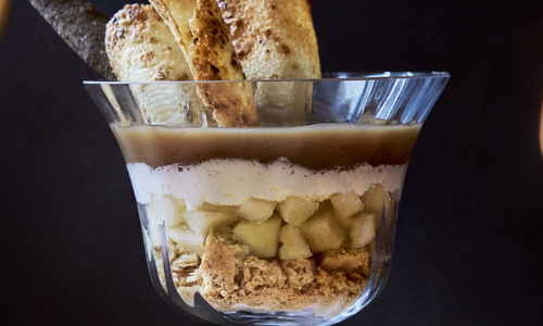 Trifle aux poires et à la crème de marrons