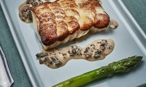 Cabillaud rôti sauce morilles