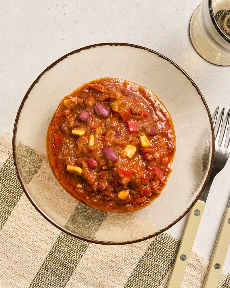 Chili sin carne plat cuisiné individuel BoQuotidiens MARiUS