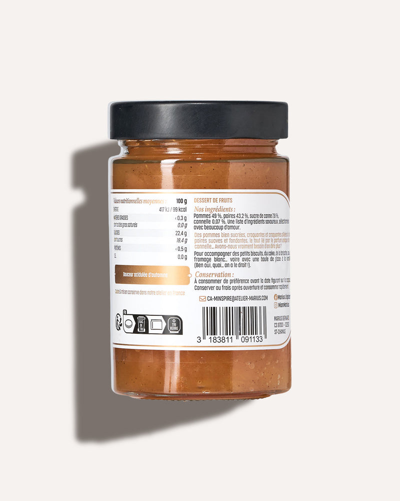 Compotée pomme, poire & cannelle MARiUS