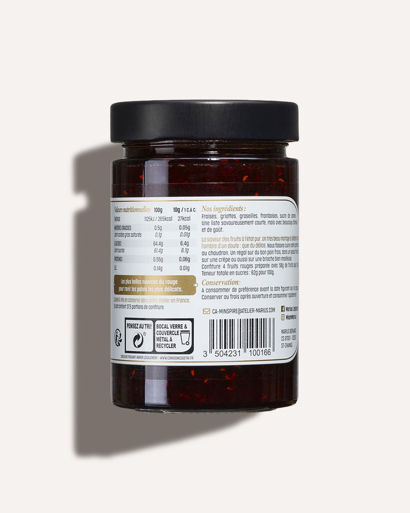 Confiture aux 4 fruits rouges MARiUS