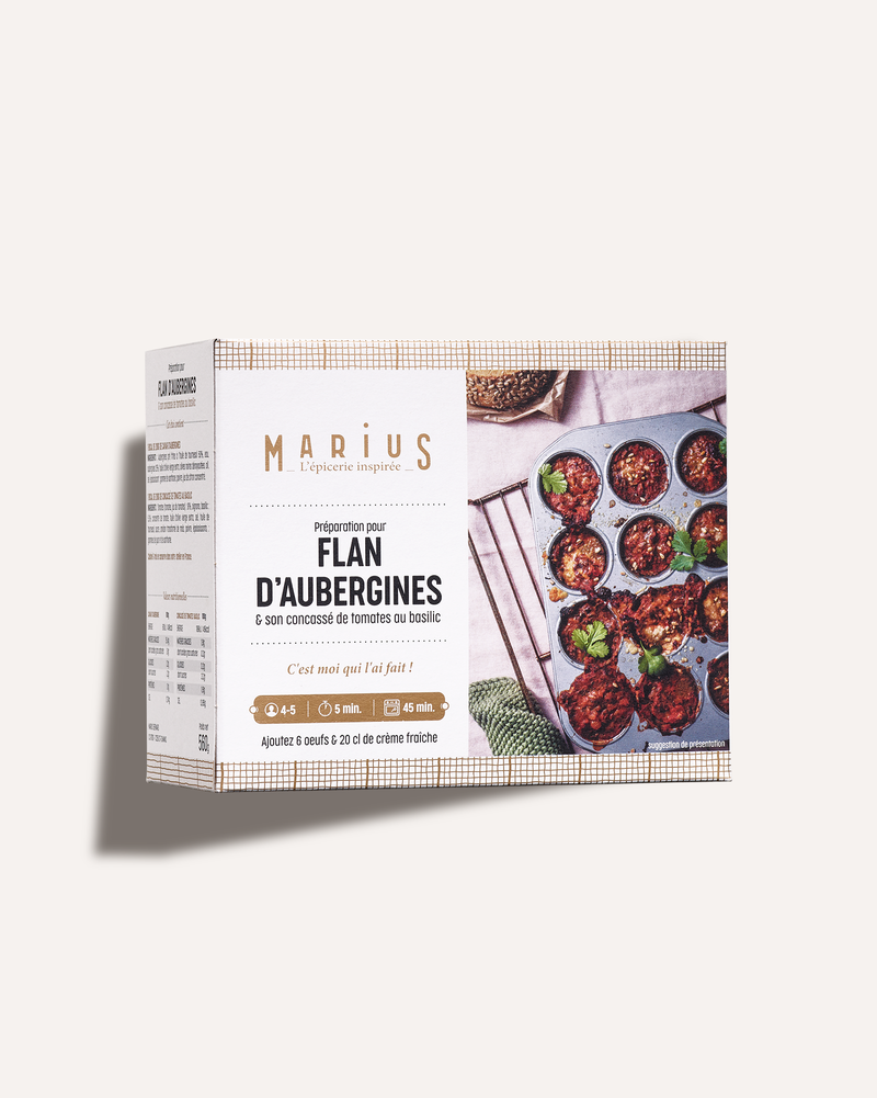Flan d'aubergines légumes cuisinés MARiUS