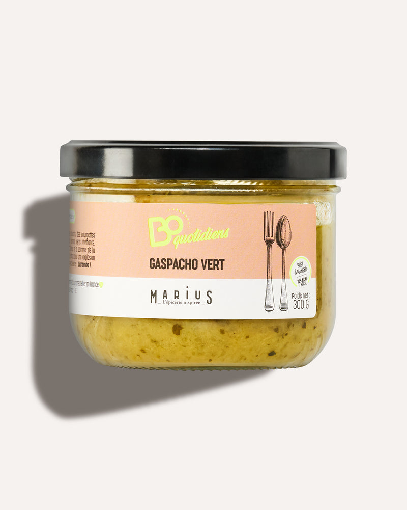 Gaspacho vert plat cuisiné individuel BoQuotidiens MARiUS