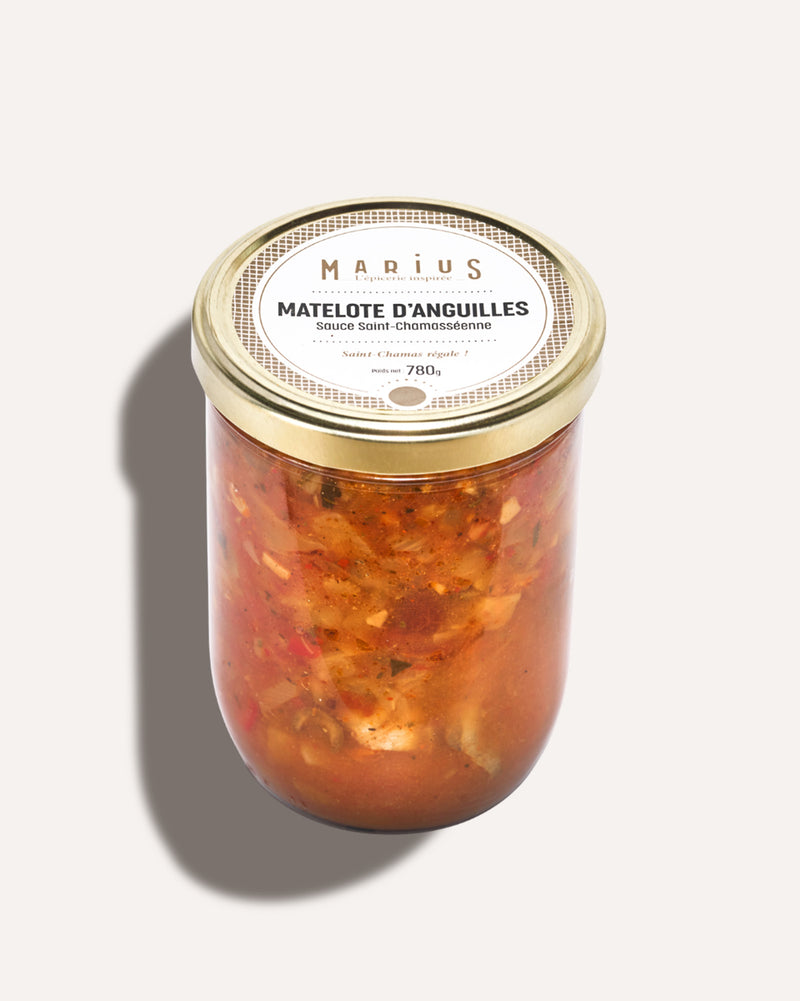 Matelote d'Anguilles sauce Saint-Chamasséenne face
