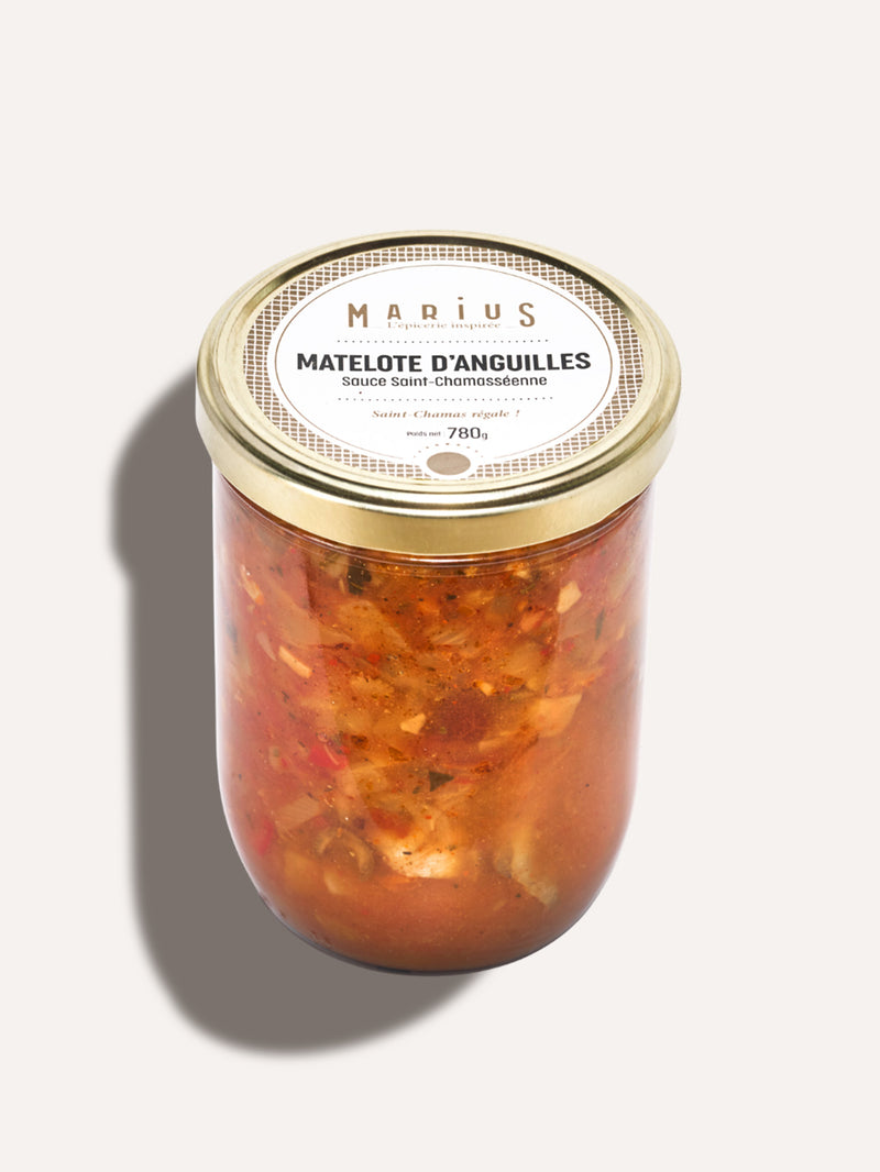 Matelote d'Anguilles sauce Saint-Chamasséenne face