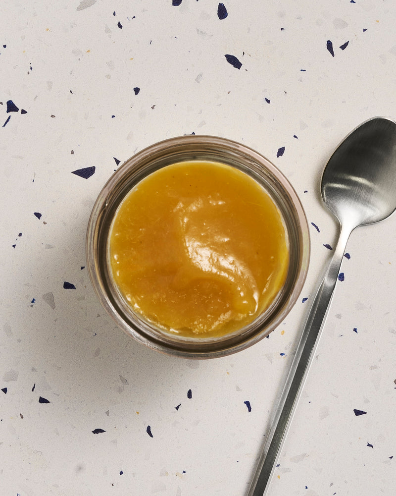 Pêches jaunes & verveine dessert individuel BoQuotidiens MARiUS