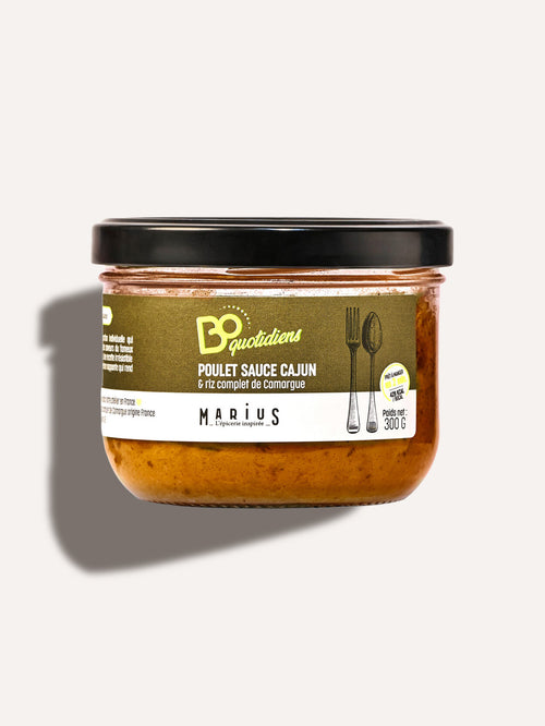 Poulet sauce Cajun & Riz complet de Camargue