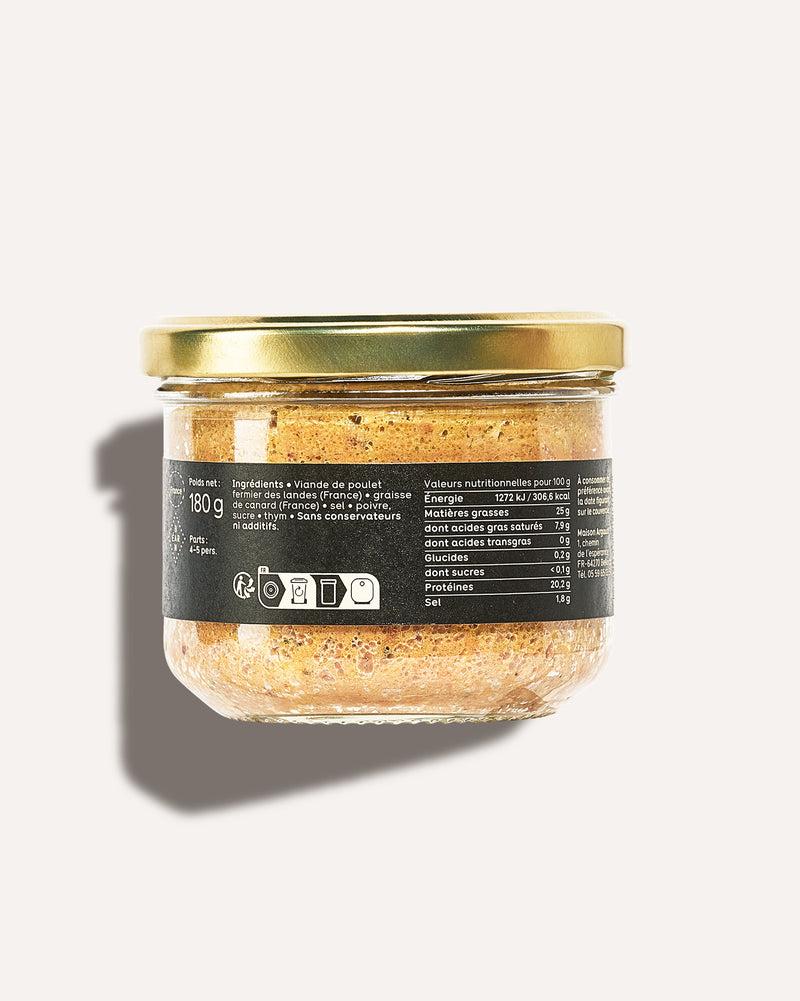 Rillettes de poulet - Maison Argaud