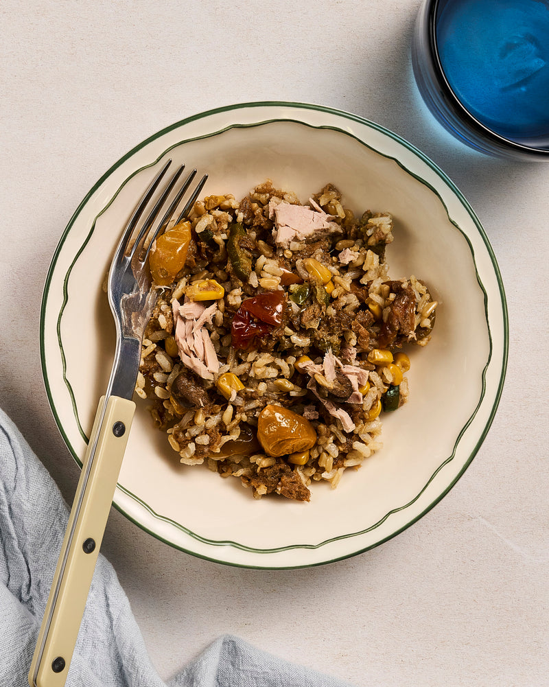 Salade de riz de Camargue complet & thon MSC plat cuisiné individuel BoQuotidiens MARiUS