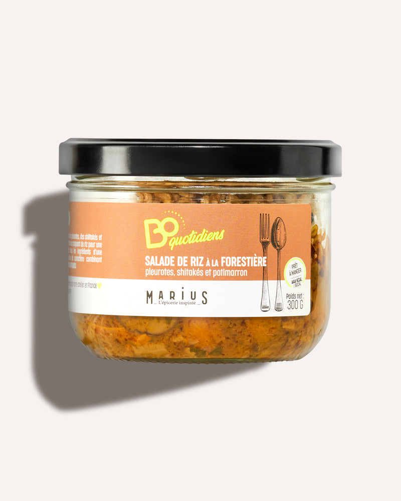 Salade de riz à la forestière plat cuisiné individuel BoQuotidiens MARiUS