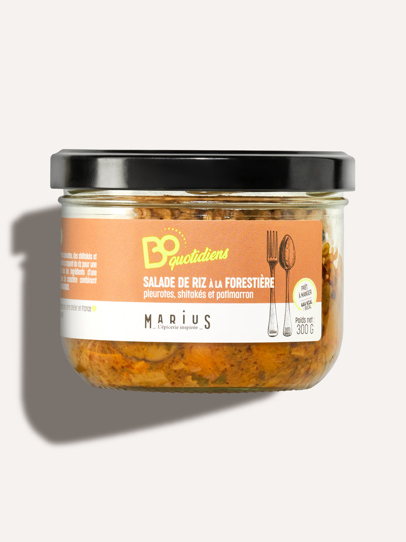 Salade de riz à la forestière plat cuisiné individuel BoQuotidiens MARiUS