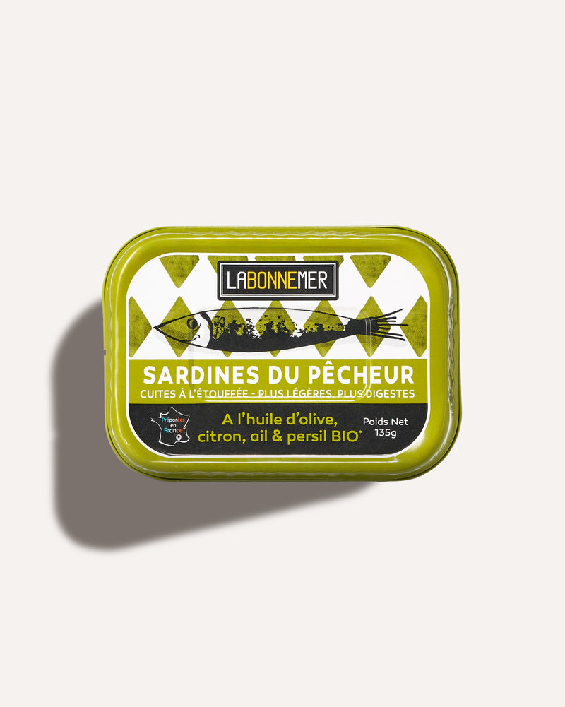Sardines du pêcheur à l’huile d’olive, citron, ail et persil bio - La Bonne Mer Ferrigno