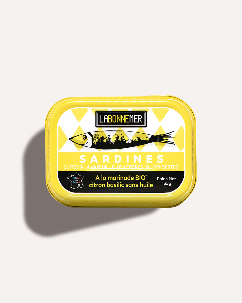 Sardines à la marinade citron basilic sans huile La bonne mer Ferrigno