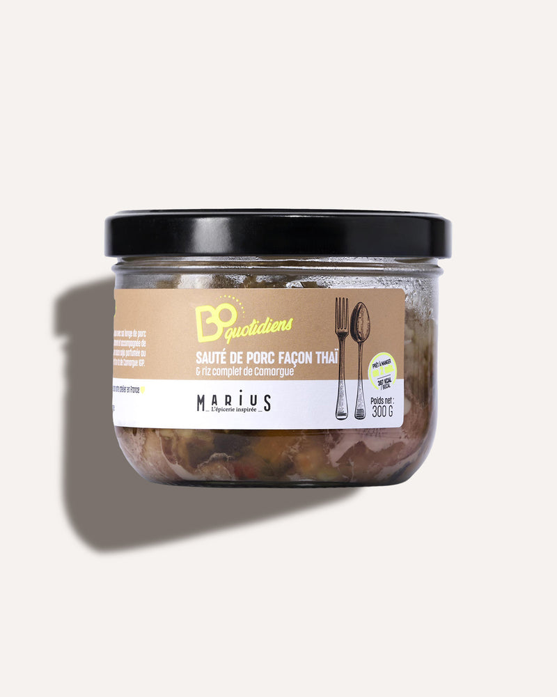 Sauté de Porc façon Thaï & Riz complet de Camargue