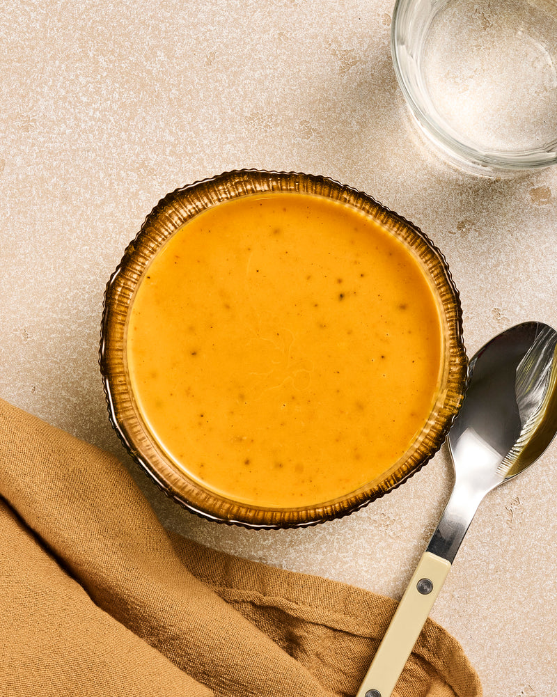 Soupe potimarron châtaigne & truffes plat cuisiné individuel BoQuotidiens MARiUS