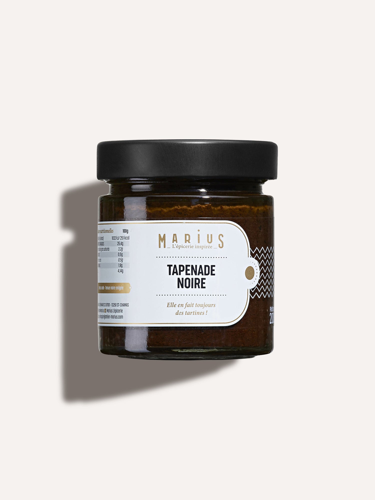 Tapenade noire 200g MARiUS 