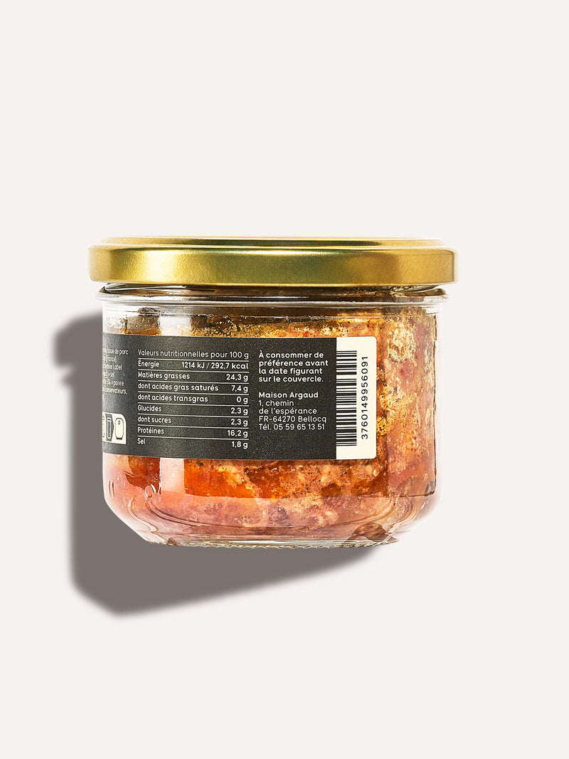 Terrine Basque au piment d’Espelette - Maison Argaud